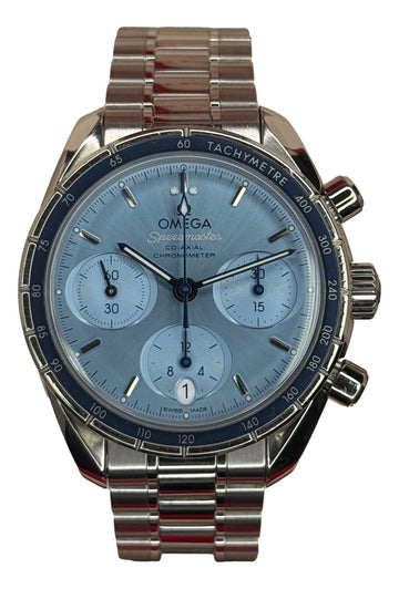 Omega Speedmaster 324.30.38.50.03.001 Co axial blue dial B&P watch
