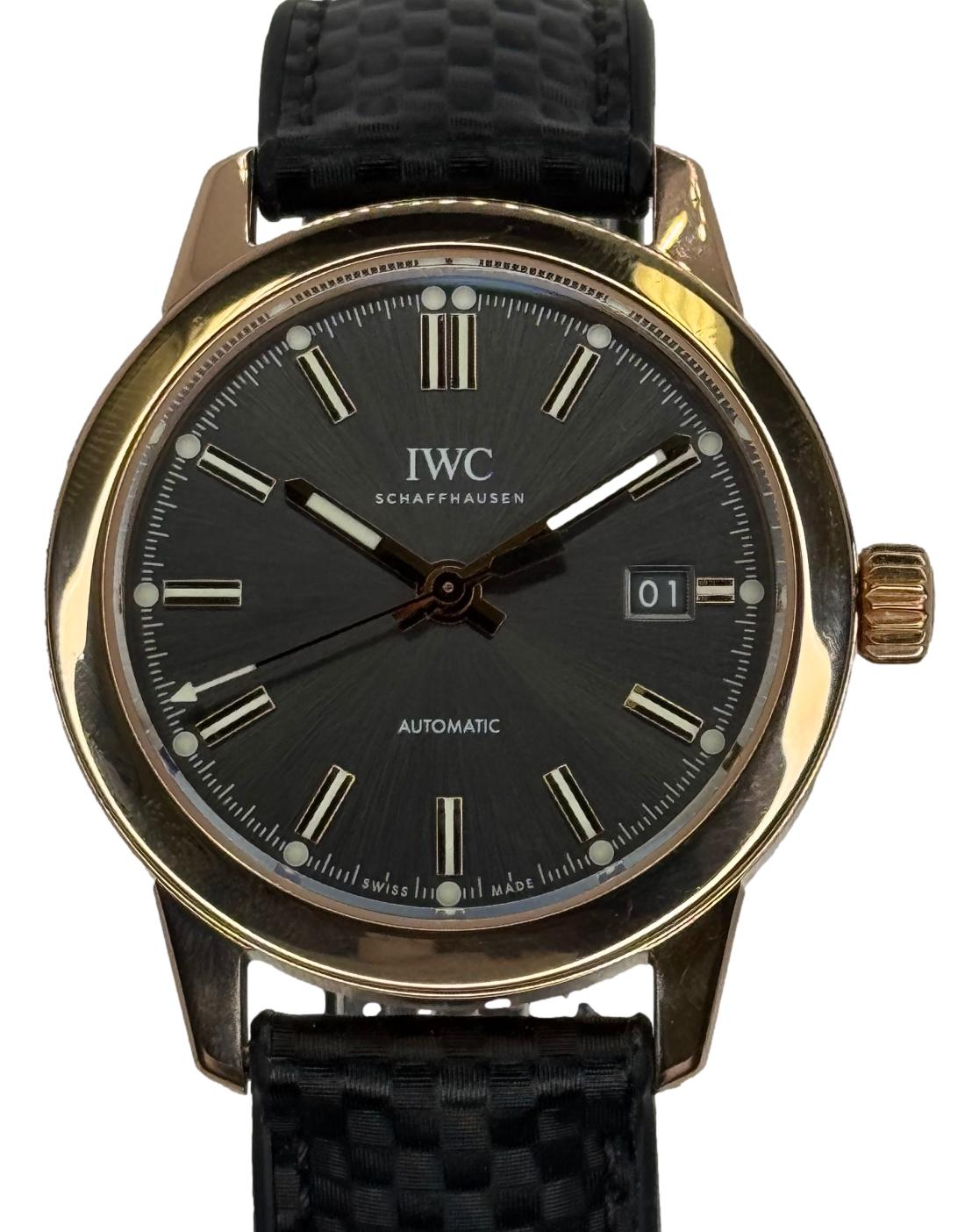 IWC Ingenieur Automatic IW357003 Watch with Custom Carbon Strap Watch