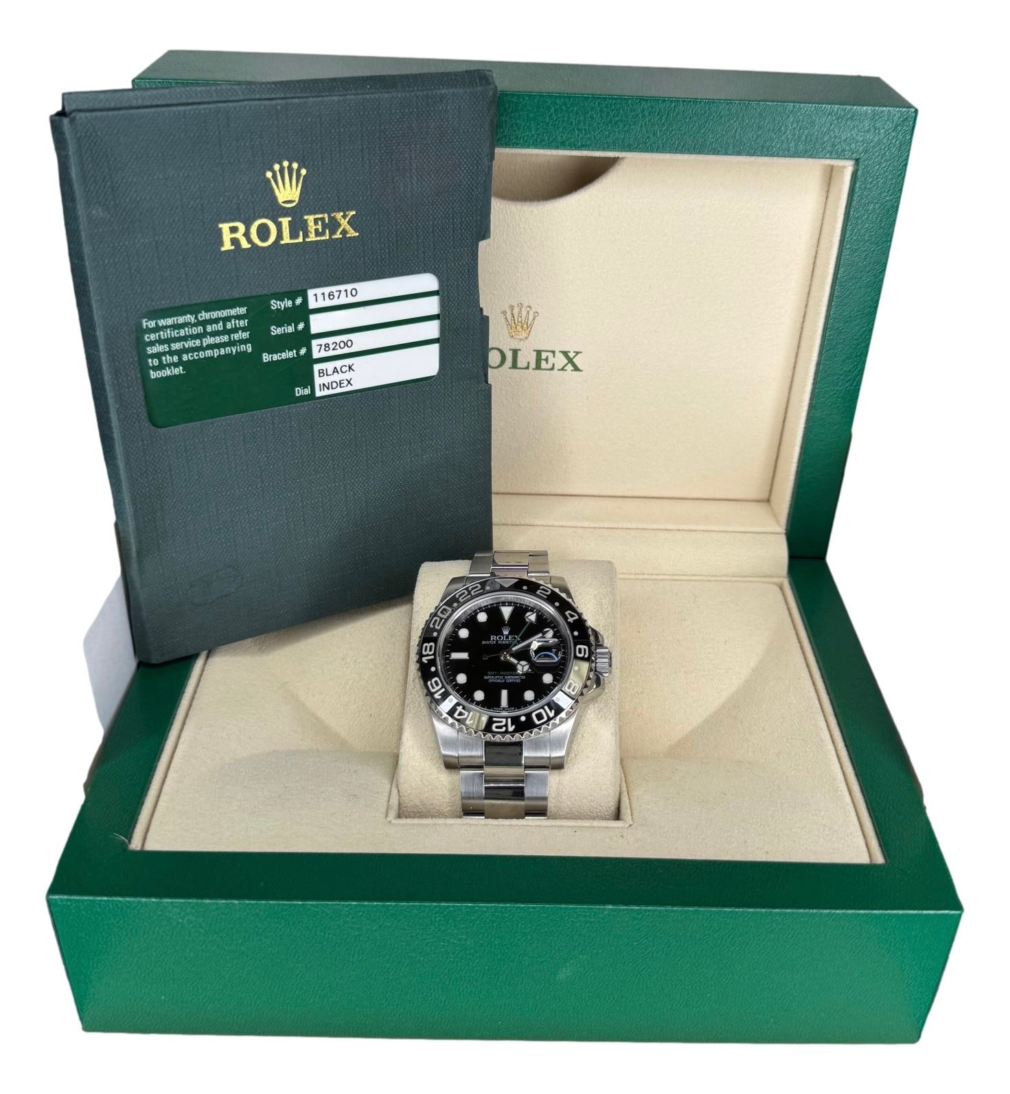 Rolex GMT-Master II 116710 Jubilee B&P Watch