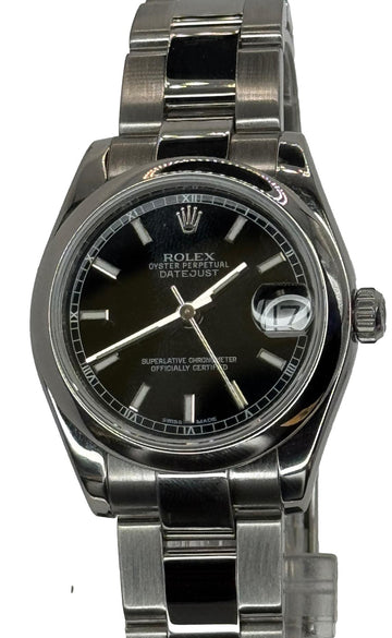 Rolex Datejust Black Dial 178240 papers only watch