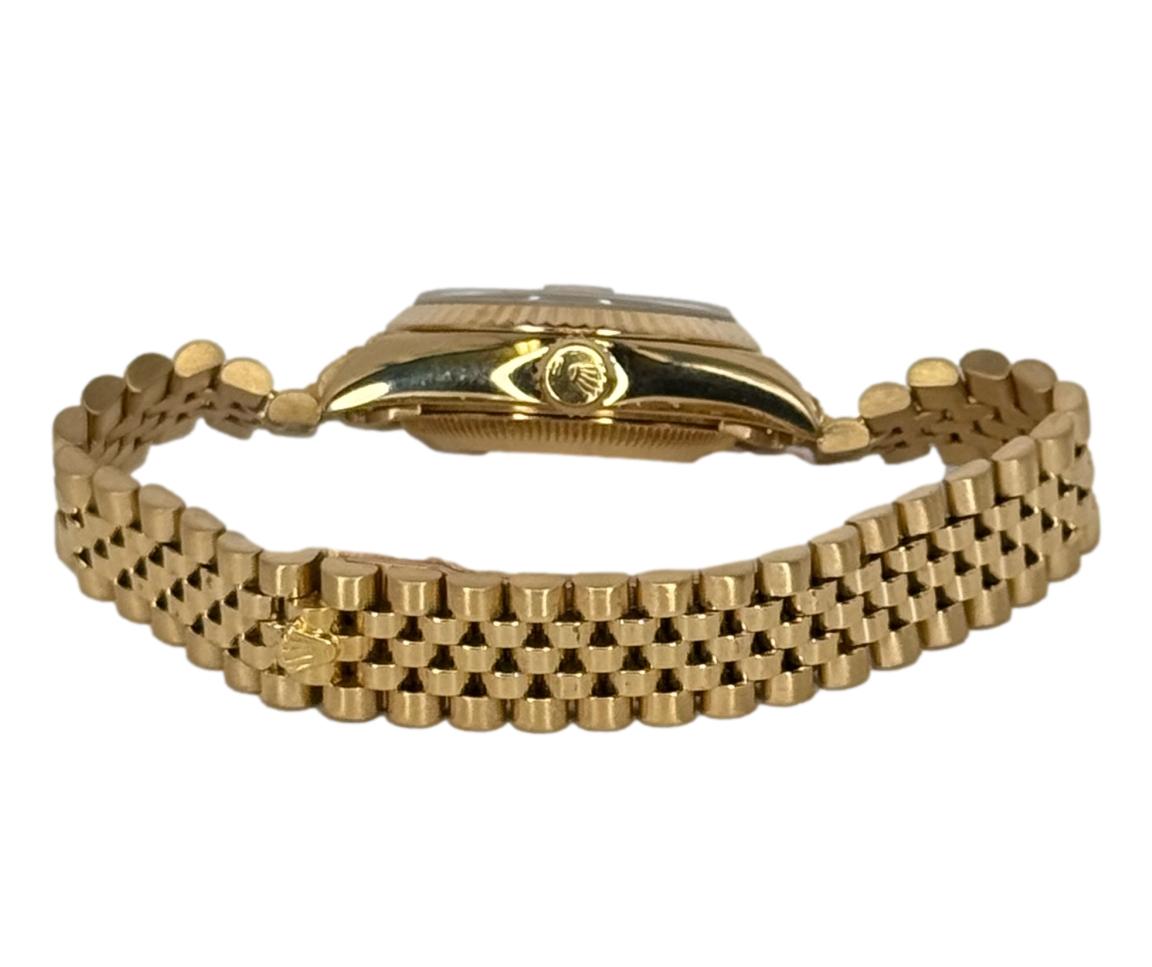 Rolex 18k Yellow Gold Datejust Diamond Dial Jubilee 69178 1991 B&P Watch