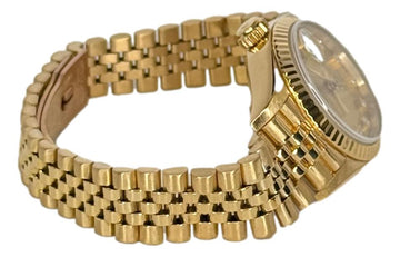 Rolex 18k Yellow Gold Datejust Diamond Dial Jubilee 69178 1991 B&P Watch
