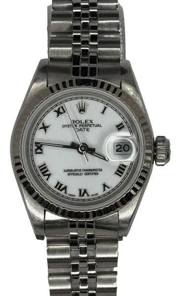 Rolex White Roman Date Jubilee 69174 Watch