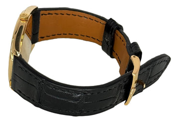 Rolex Cellini White Rose 33mm 18k Gold Black Dial Mens Watch 4233