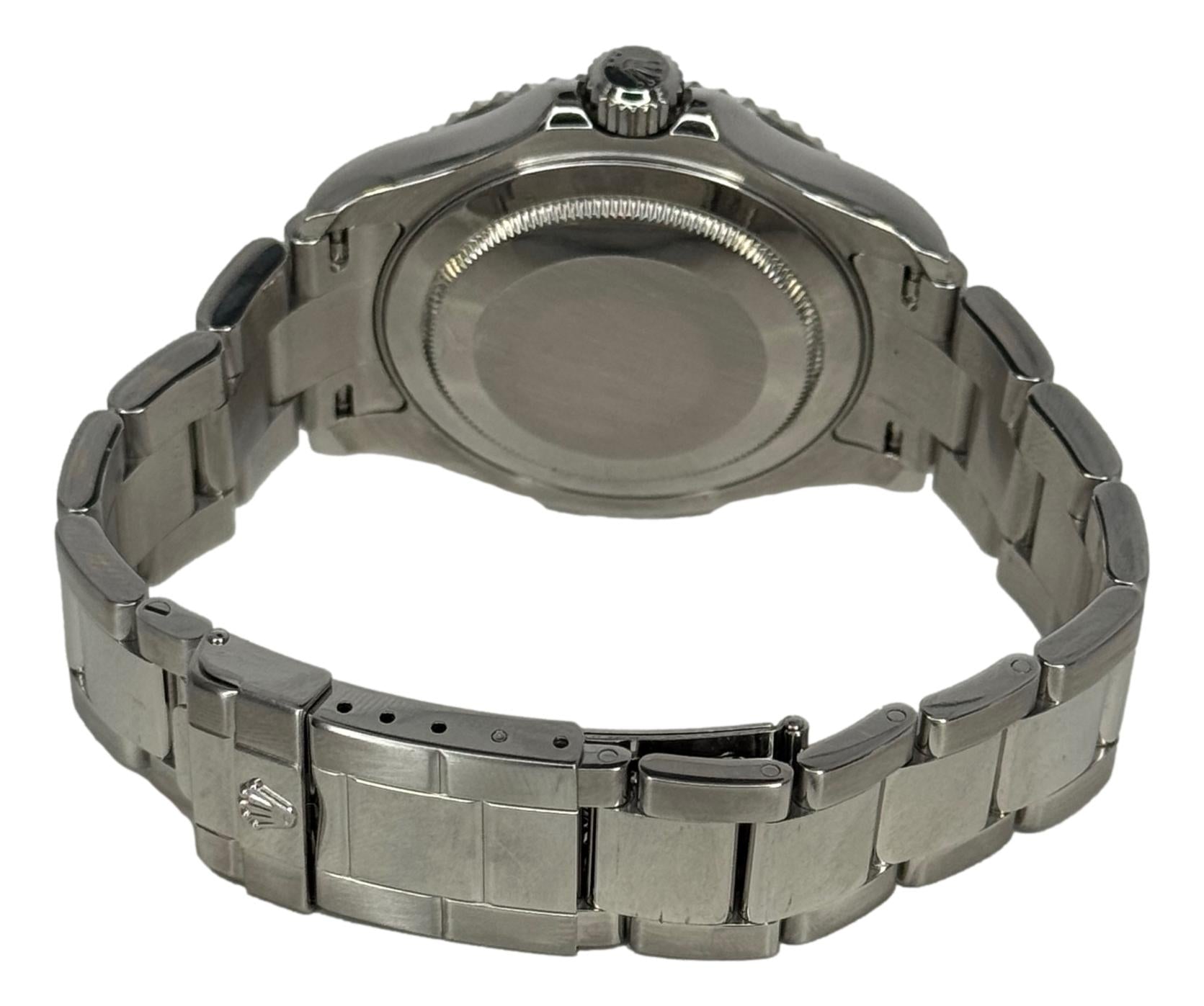 Rolex 40mm Yacht-Master 16622 Steel Platinum Bezel Oyster Watch