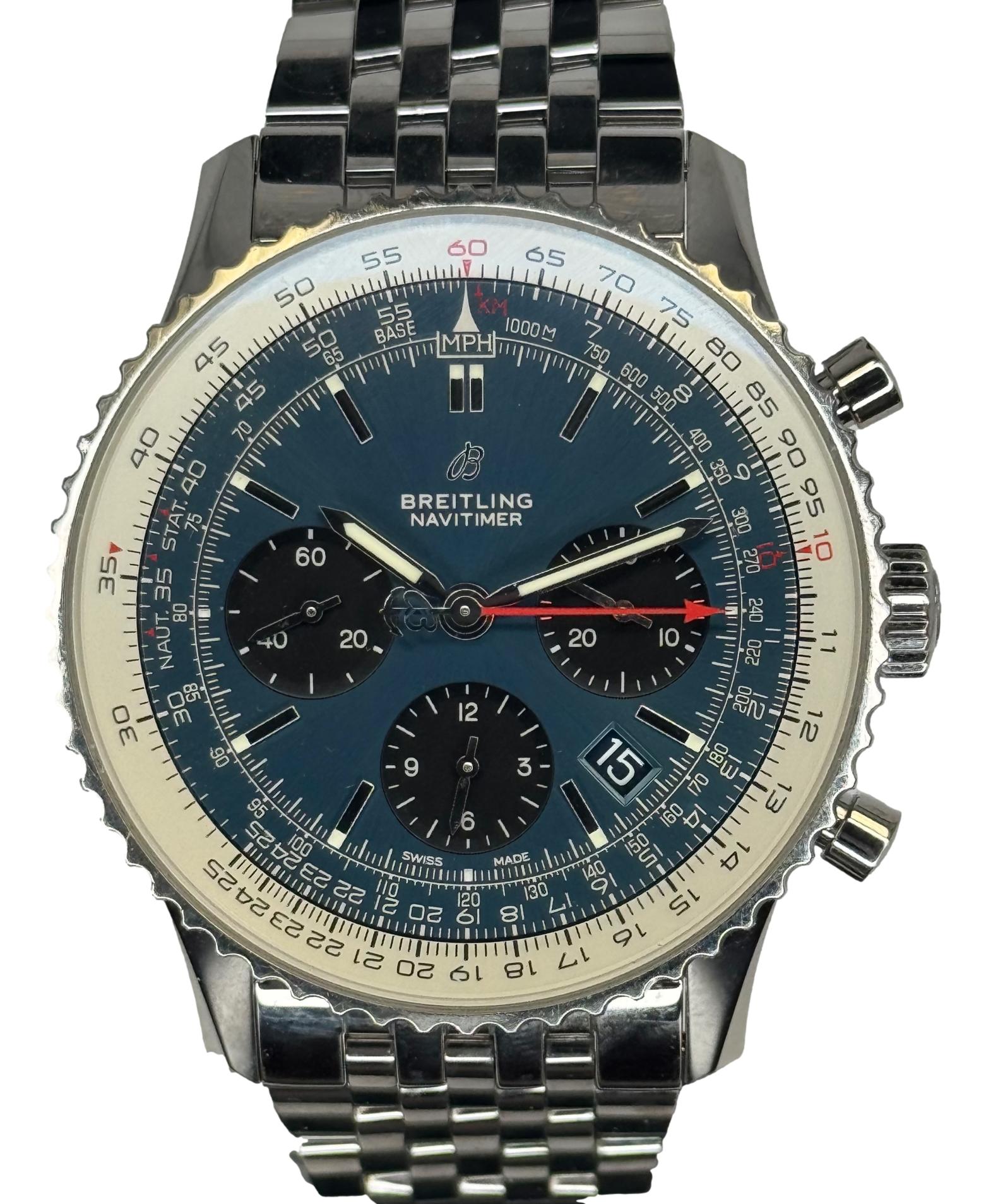 Breitling Navitimer AB0121 43mm stainless steel chronograph 2018 B&P watch
