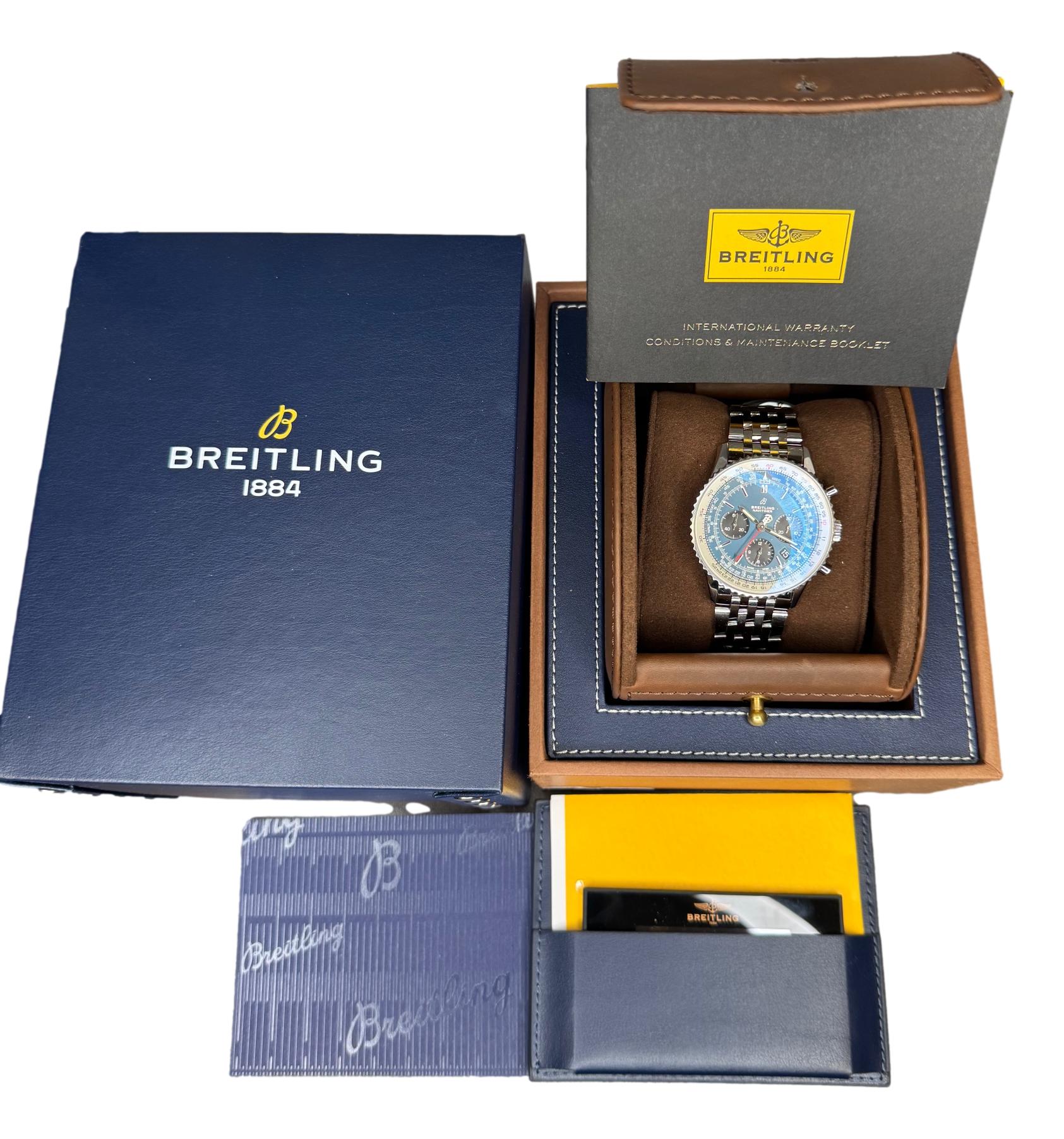 Breitling Navitimer AB0121 43mm stainless steel chronograph 2018 B&P watch
