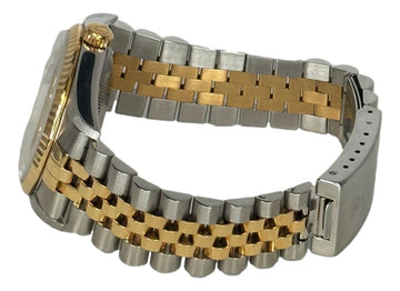 Rolex Datejust 16233 Factory Blue Vignette Serti 18k yellow gold fluted bezel B&P 1999 Watch