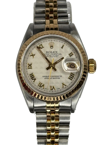 Rolex Datejust 69173 Pyramid Dial two tone 26mm ladies Watch