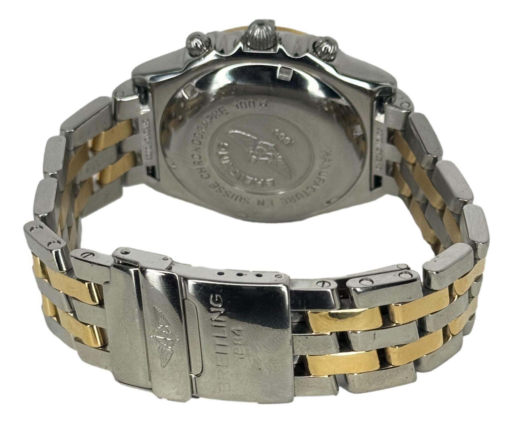 Breitling Chronomat 40mm Two-Tone Yellow Gold Stainless Steel Watch D13350 Box watch