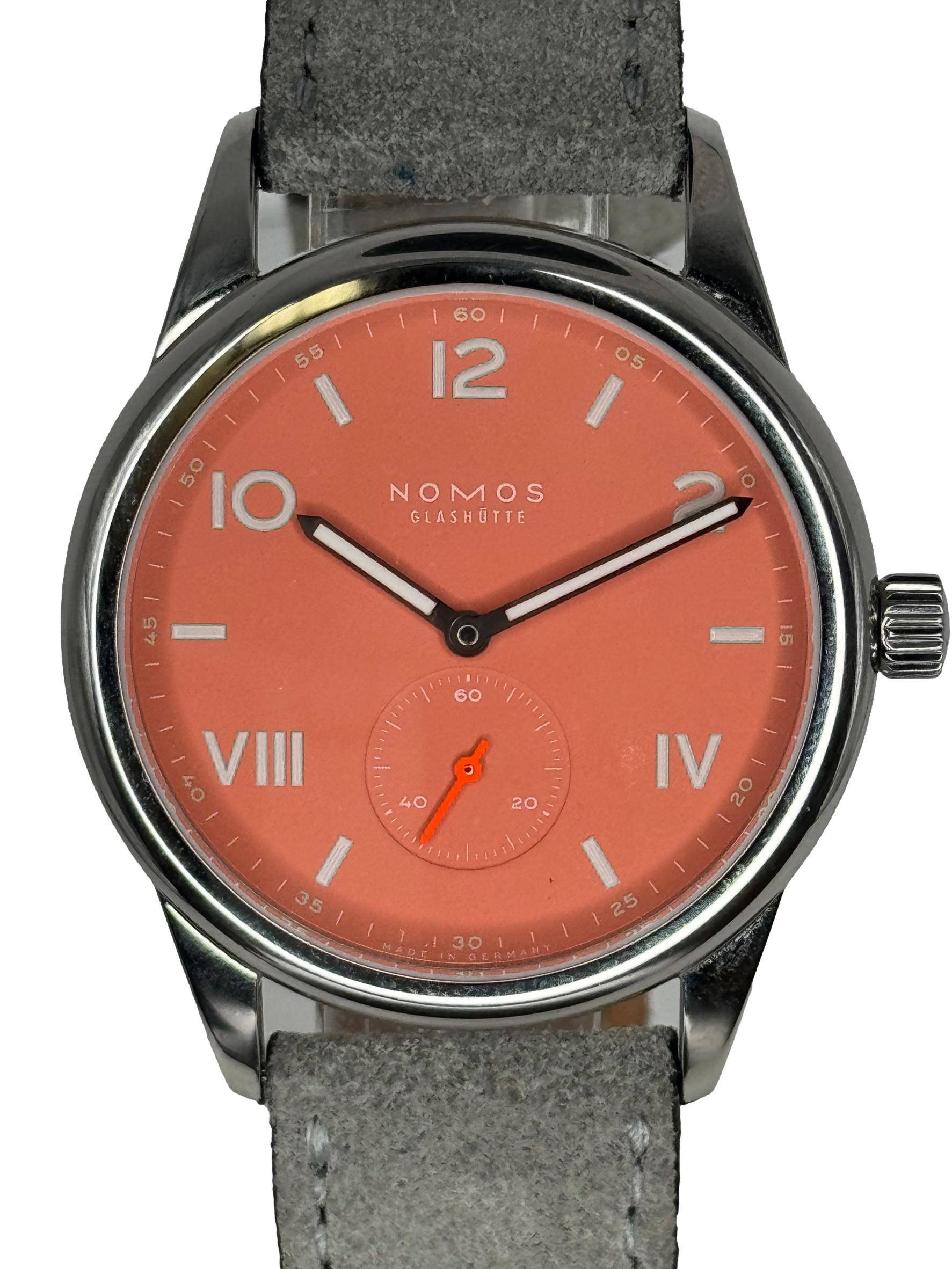 NOMOS Club Campus 38mm Cream Coral watch 725 B&P WATCH