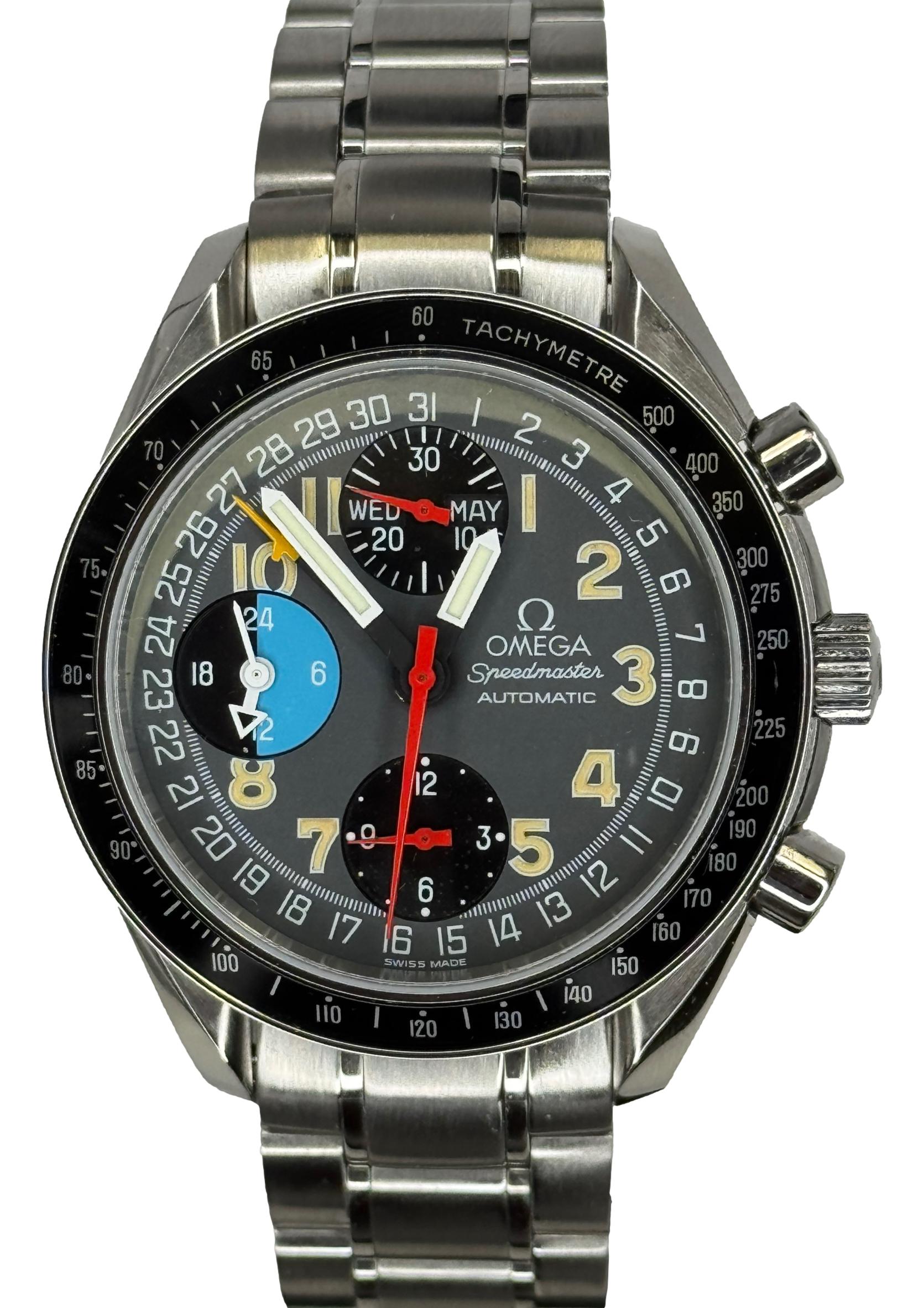 Omega Speedmaster 39mm Triple date Day-Date Mark 40 watch B&P