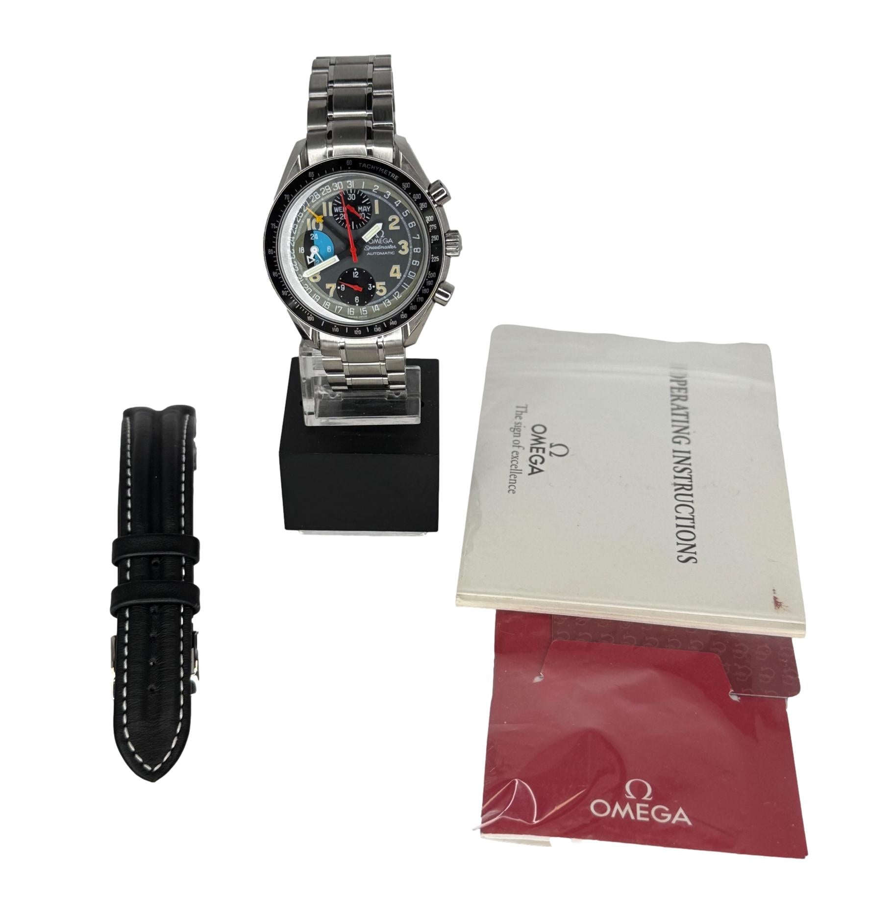 Omega Speedmaster 39mm Triple date Day-Date Mark 40 watch B&P