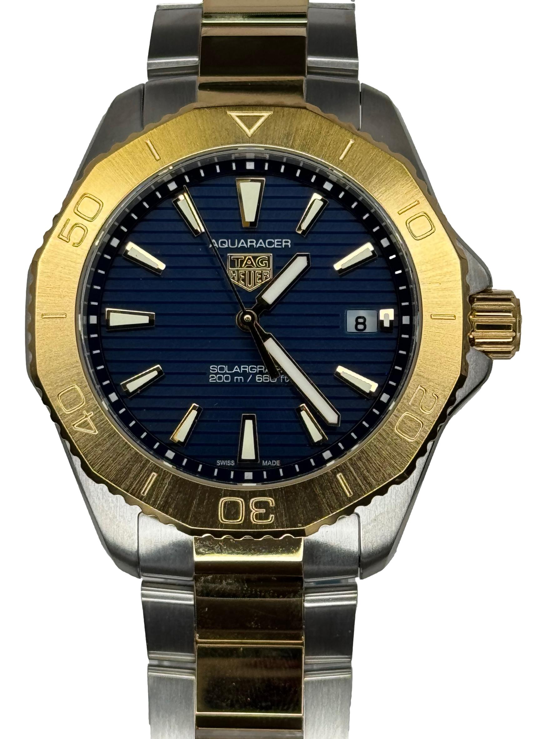 TAG Heuer Aquaracer Professional 200 Solargraph WBP1120.BB0002 40mm B&P watch