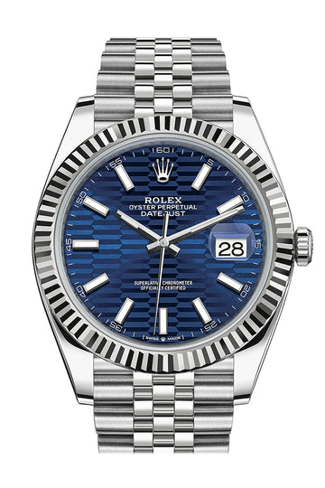 Rolex Datejust 126334-0032 Blue Fluted Dial Jubilee Bracelet Watch