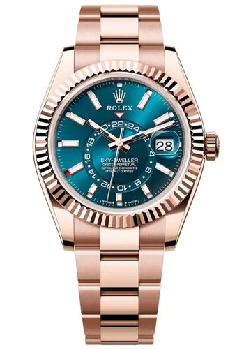 Rolex Everose Gold Sky-Dweller Watch - Blue Dial - Oyster Bracelet - 336935 - 2023