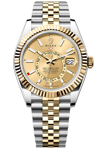 Rolex Stainless Steel and Yellow Gold Sky Dweller Champagne Jubilee - 336933 - 2023