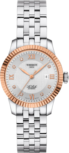 Tissot Le Locle 29mm 18k Gold Bezel Silver Roman Diamonds Dial Watch - T932.207.41.036.00