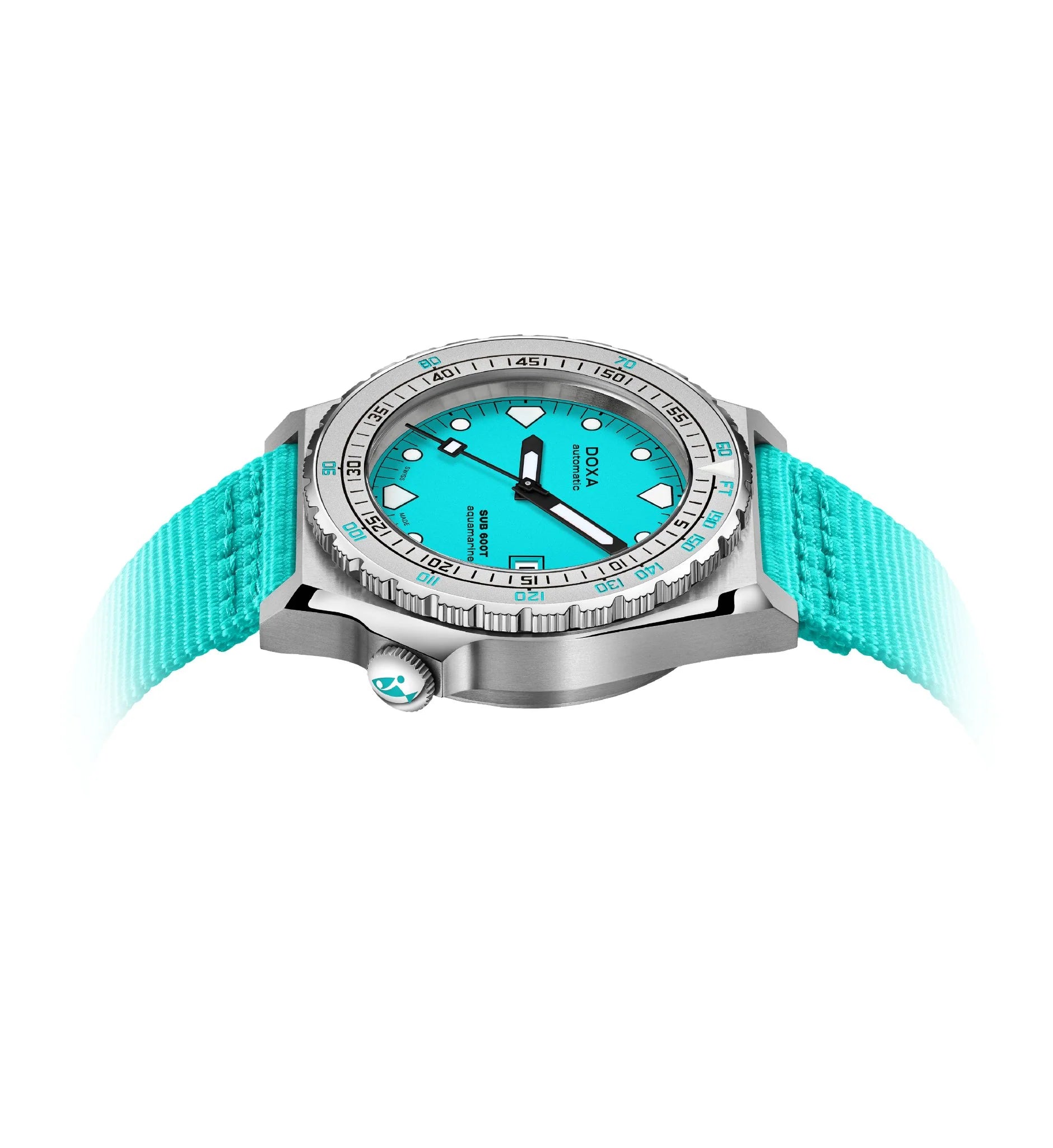 SUB 600T Aquamarine NATO Stainless steel Sandblasted