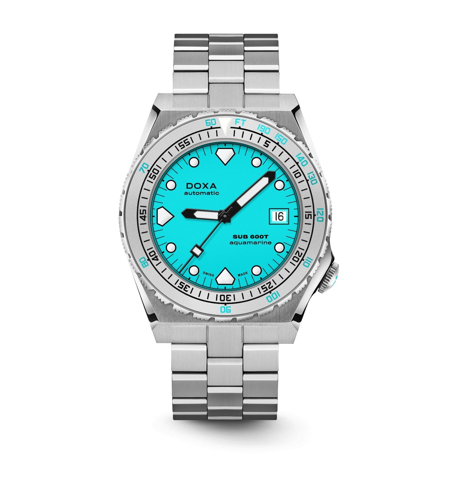 SUB 600T Aquamarine Stainless steel Stainless steel Sandblasted