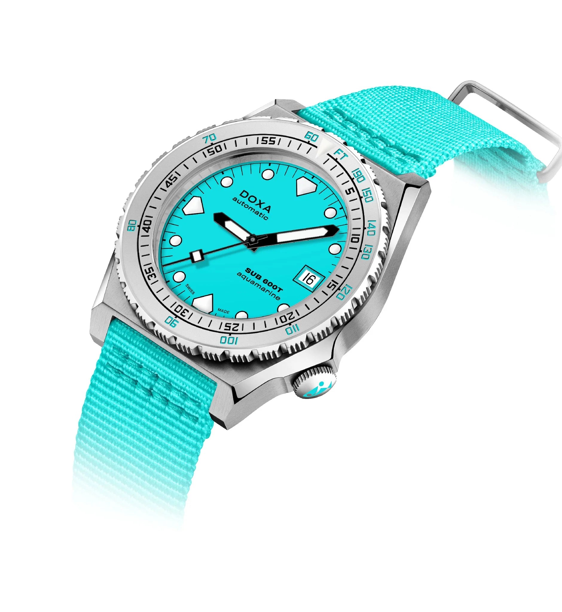 SUB 600T Aquamarine NATO Stainless steel Sandblasted