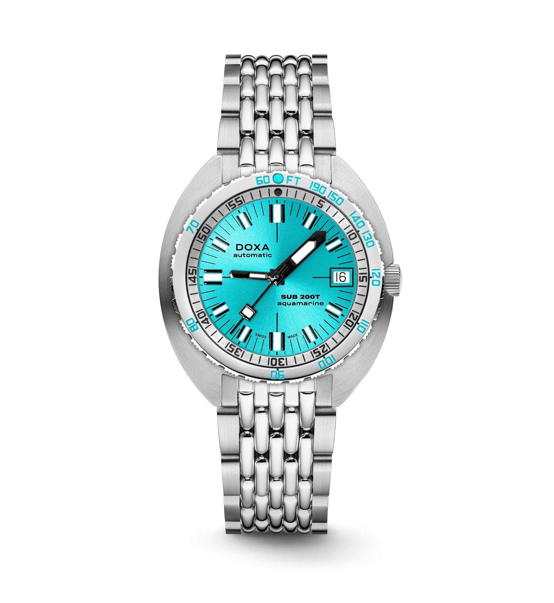 SUB 200T Aquamarine Sunray Stainless Steel