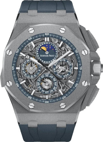 Audemars Piguet Royal Oak Offshore Grande Complication Openworked Index Titanium Rubber 44mm Automatic Chronograph | 26571TI.GG.A027CA.01