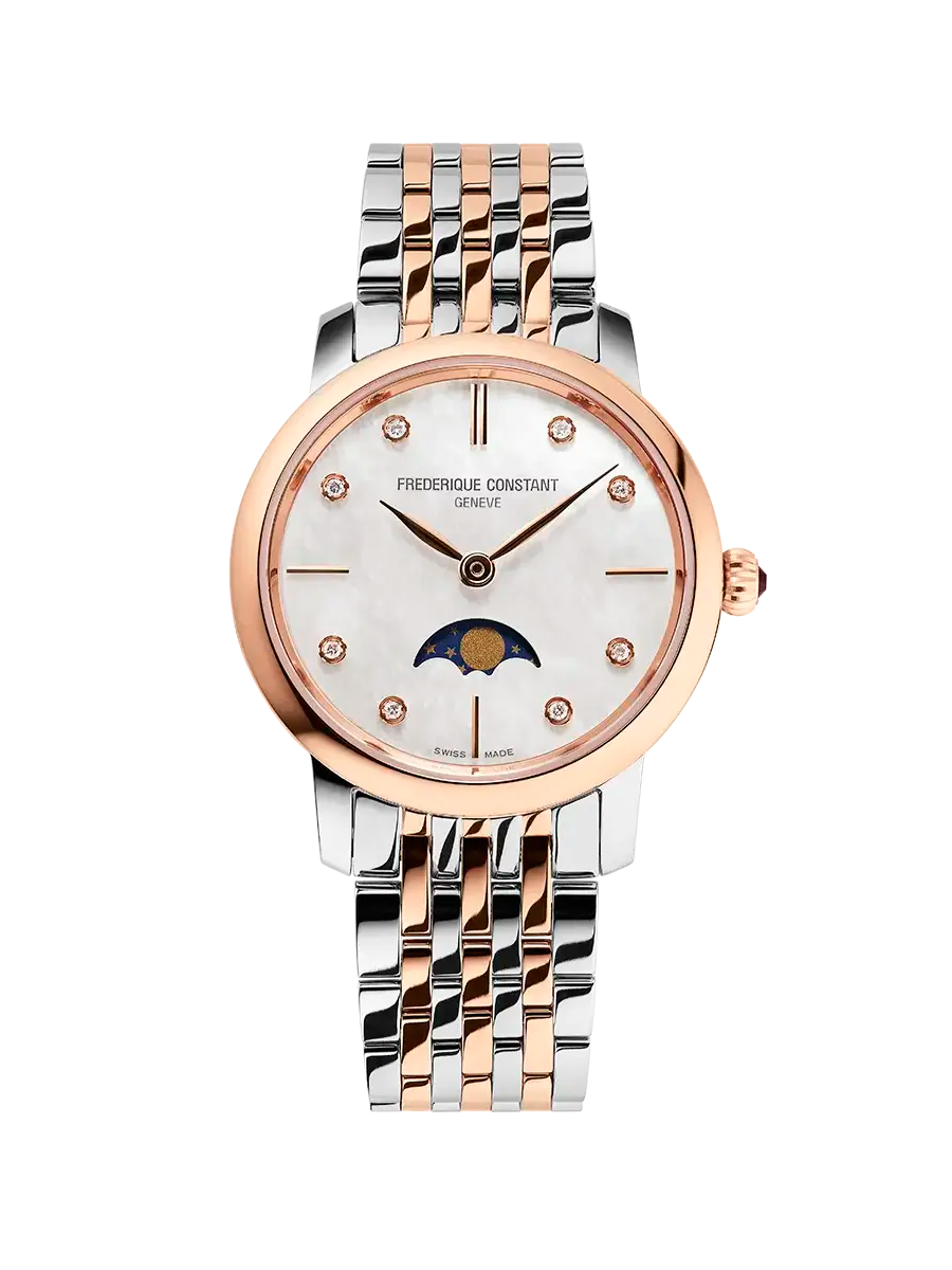 Frederique Constant Classics Slimline Ladies Moonphase - FC-206MPWD1S2B