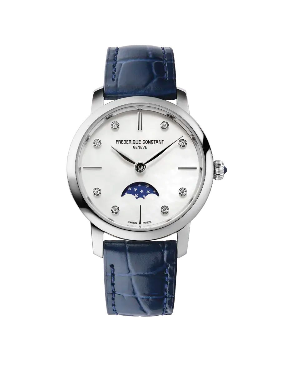 Frederique Constant Classics Slimline Ladies Moonphase - FC-206MPWD1S6