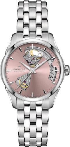 Hamilton Jazzmaster Open Heart Lady Auto Pink Dial Watch  - H32215170