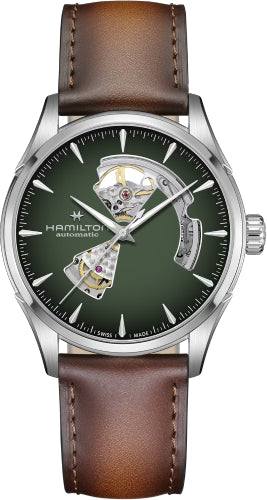 Hamilton Jazzmaster Open Heart Auto 42mm Green Dial Watch - H32705560