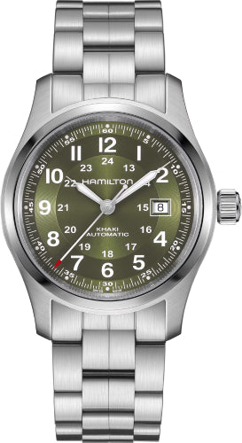 Hamilton Khaki Field Auto 38mm Green Dial Watch - H70455160