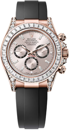 Rolex Cosmograph Daytona 40mm Everose Gold Diamond-Set Dial Oysterflex Bracelet Diamond-Set Bezel and Diamond-Set Lugs - 126535TBR | 2024 Model