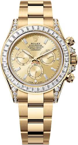 Rolex Cosmograph Daytona 40mm Golden Diamond-Set Dial Oyster Bracelet Diamond-Set Bezel - 126598TBR | 2024 Model