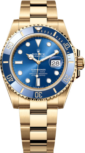 Rolex Submariner Date Yellow Gold 41mm Blue Dial Watch - 126618LB