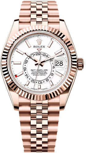 Rolex Sky-Dweller 42mm Intense White Dial Fluted Bezel Jubilee Bracelet - 336935 | 2024 Model