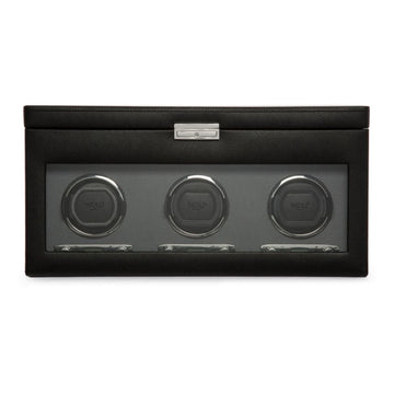 Classic Triple Watch Winder with Storage