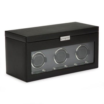 Classic Triple Watch Winder with Storage