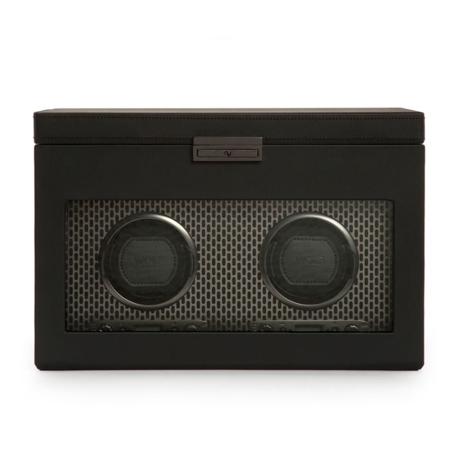 Axis Double Watch Winder With Storage