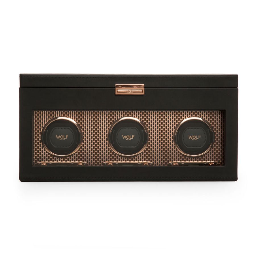 Axis Triple Watch Winder With Storage