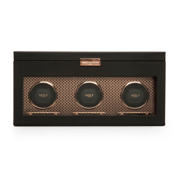 Axis Triple Watch Winder With Storage