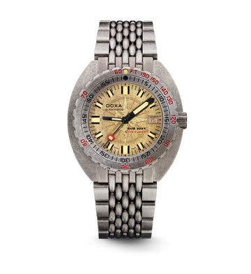 DOXA Sub 300T Clive Cussler Aged Stainless Steel - 840.80.031.15