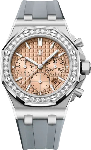 Audemars Piguet Royal Oak Offshore 37 mm Chronograph Stainless Steel Diamond Bezel Salmon Dial - 26231ST.ZZ.A178CA.01