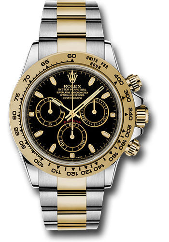 Rolex Yellow Rolesor Cosmograph Daytona 40 Watch - Black Index Dial - 116503 bki