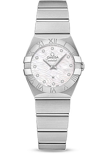 Omega Constellation Quartz Watch - 24 mm Steel Case - Mother-Of-Pearl Diamond Dial - 123.10.24.60.55.004