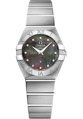 Omega Constellation Quartz Tahiti Watch - 24 mm Steel Case - Tahiti Mother-Of-Pearl Diamond Dial - 123.10.24.60.57.003