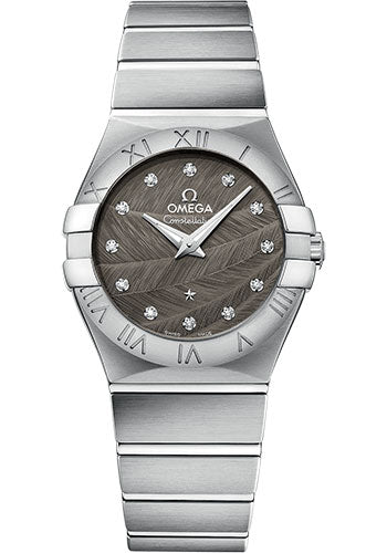 Omega Constellation Quartz Watch - 27 mm Steel Case - Grey Dial - 123.10.27.60.56.001