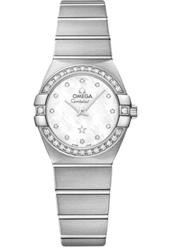 Omega Constellation Quartz Watch - 24 mm White Gold Case - Mother-Of-Pearl Diamond Dial - 123.55.24.60.55.017