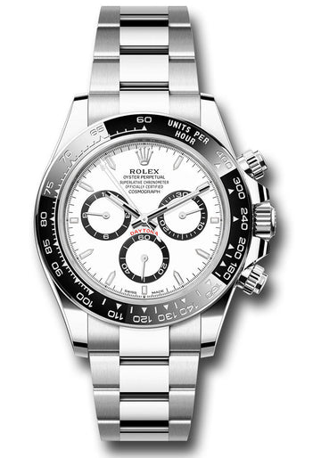 Rolex Oystersteel Cosmograph Daytona Watch - Black Cerachrom Bezel - White Index Dial - Oyster Bracelet - 126500ln wio