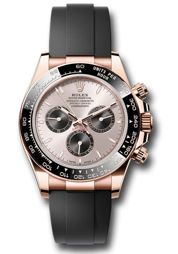 Rolex Everose Gold Cosmograph Daytona Watch - Black Cerachrom Bezel - Sundust And Black Index Dial - Oysterflex Strap - 126515ln subkiof
